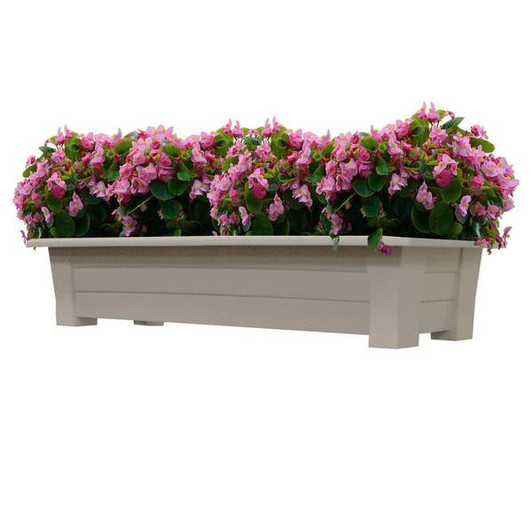 Adams Manufacturing 36 in. x 15 in. Desert Clay Resin Deck Planter