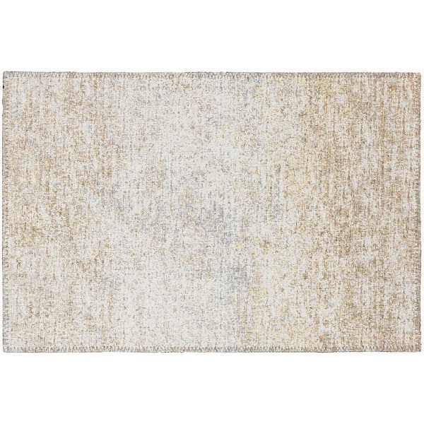 Addison Rugs Rylee Beige 1 ft. 8 in. x 2 ft. 6 in. Geometric Indoor/Outdoor Area Rug