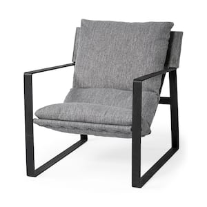 Guilia Castlerock Gray with Metal Frame Sling Accent Chair