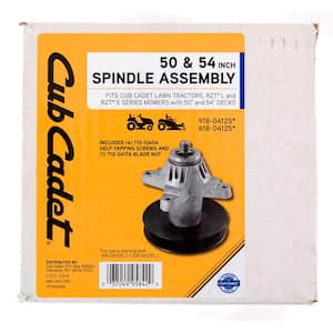 Original Equipment Spindle Assembly for Select 50 in. and 54 in. Lawn Tractors and RZT's, OE# 918-04125 and 618-04125