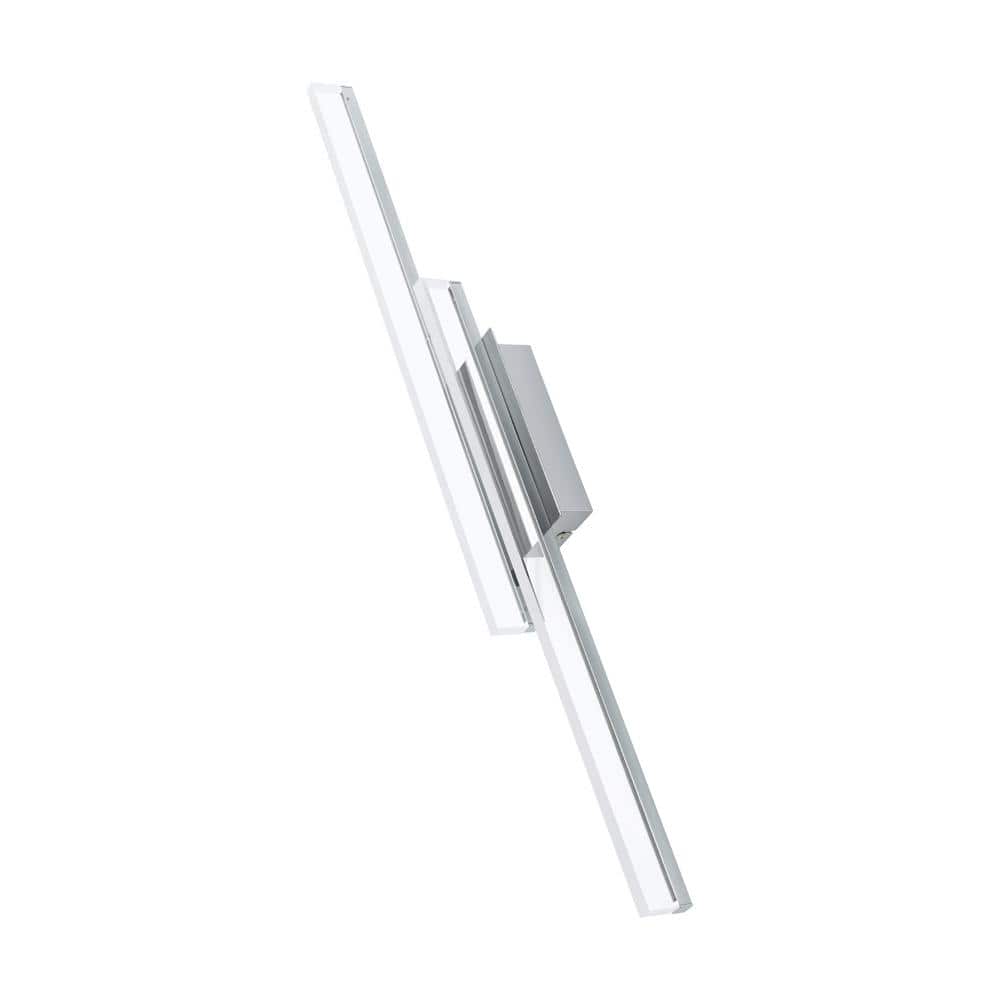 Palmital 1 Chrome Finish LED Ceiling Light with Satin Acrylic Shade