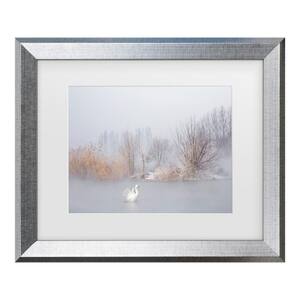 Uu The Winter Swan Matted Framed Photography Wall Art 19.5 in. x 23.5 in.