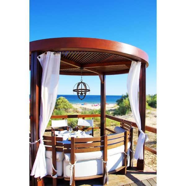 Stella Mira 3-Light Oil Rubbed Bronze with Highlights Outdoor Hanging Chandelier