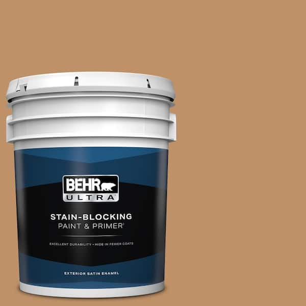 BEHR ULTRA 5 gal. Home Decorators Collection #HDC-CL-15 Burnished Caramel Satin Enamel Exterior Paint & Primer