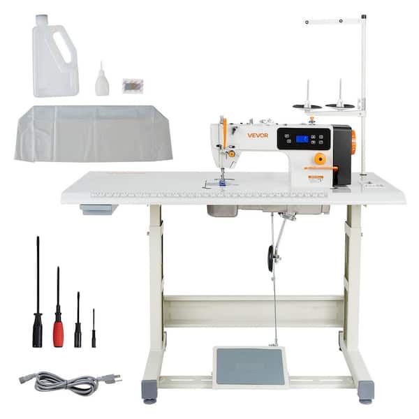 5000 sti/min Industrial Sewing Machine 500 W Heavy Duty Lockstitch Sewing Machine with Servo Motor Table Stand