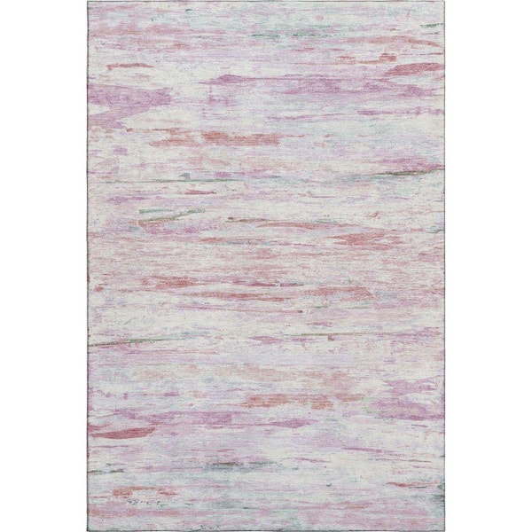 Mayfield Premium Machine Washable Abstract AMF1985 Blush 5 ft. x 7 ft. 6 in. Area Rug