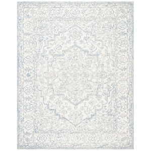 Trace Ivory/Blue 8 ft. x 10 ft. High-Low Area Rug