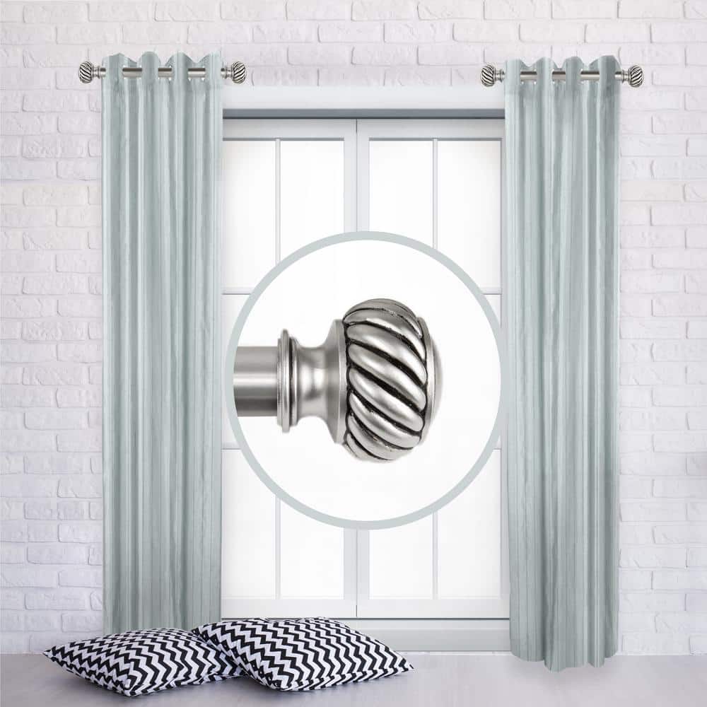 Baldir 12 in. - 20 in. L Adjustable 1 in. Dia Single Side Window Curtain Rod in Satin Nickel (Set of 2) price history on PriceWatchPro