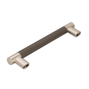 Esquire 6-5/16 in. (160 mm) Center-to-Center Polished Nickel/Gunmetal Drawer Pull (10-Pack)