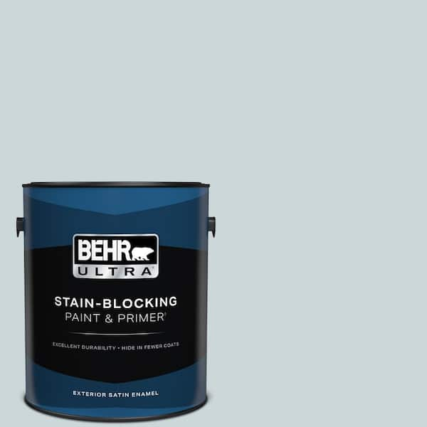 BEHR ULTRA 1 gal. #740E-2 Misty Surf Satin Enamel Exterior Paint & Primer