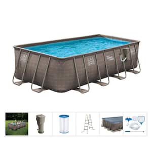 18 ft. x 9 ft. x 52 in. Above Ground Rectangle Frame Swimming Pool Set