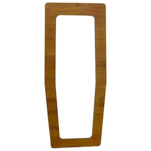 18 in. W x 42 in. H Brown Wood Framed Irregular Rectangle Decorative Full-Length Mirror