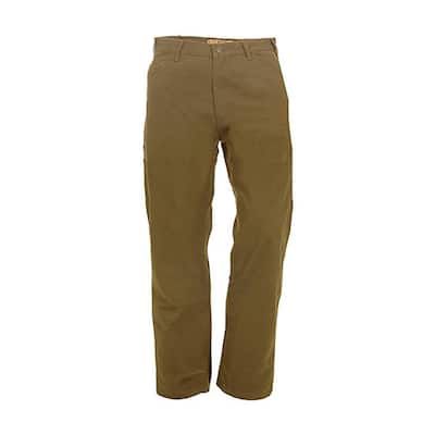 Berne Men's 34 in. x 36 in. Timber Khaki 100% Cotton Washed Duck ...