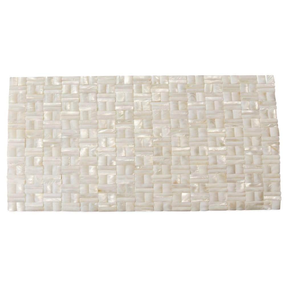 Mother of Pearl White 3D Shell Mosaic Tile - 3 in. x 6 in. Tile Sample price history on PriceWatchPro