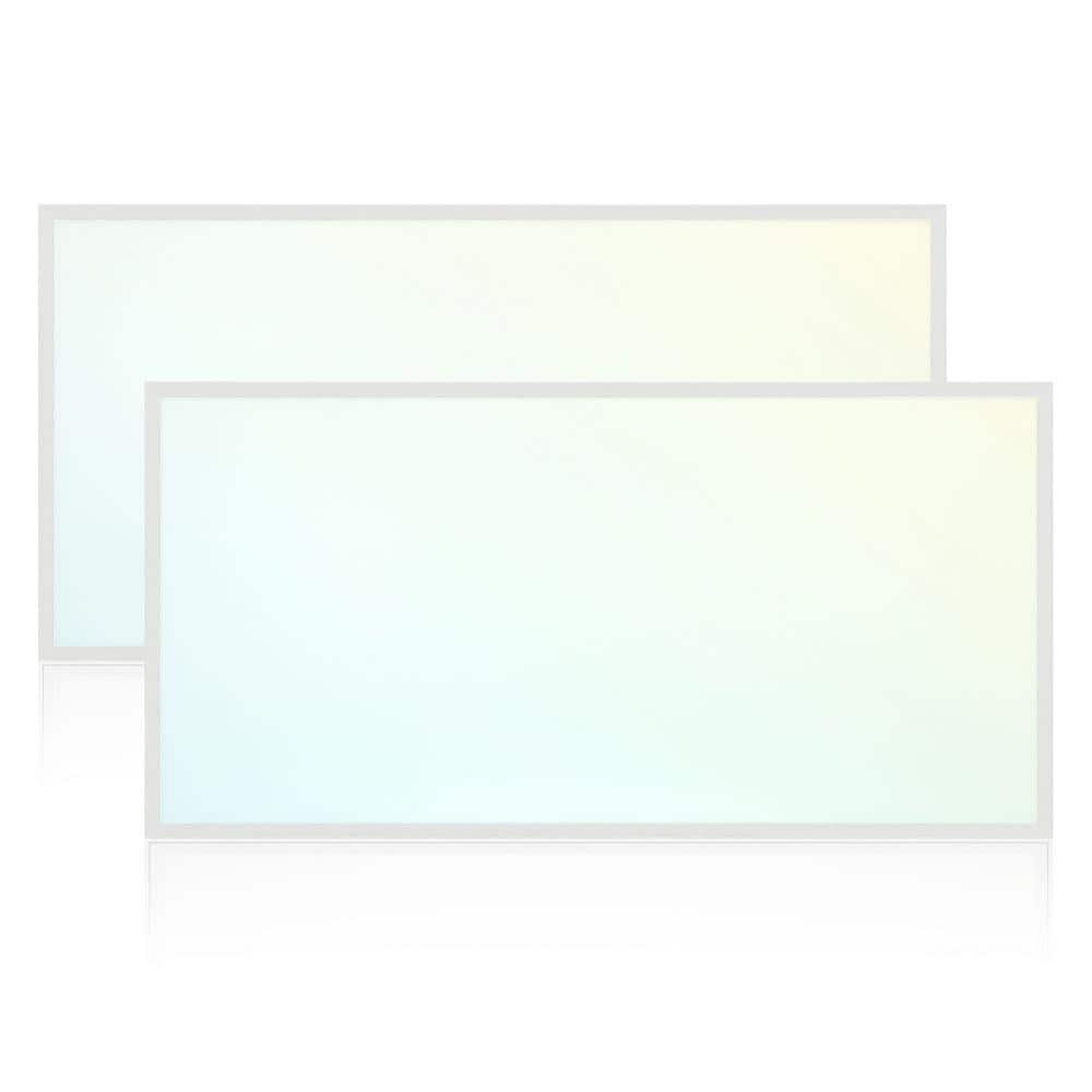 2 x 4 ft. Integrated LED Flat Panel Light, 5CCT 3000K - 6500K, 30 /40 /50W, 6250 Lumens, 0-10-Votls Dimmable ETL 2-Pack price history on PriceWatchPro