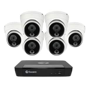 Master 4K, 8-Channel, 6 Dome-Camera, Indoor/Outdoor PoE Wired 4K UHD 2TB HDD NVR Security Surveillance System