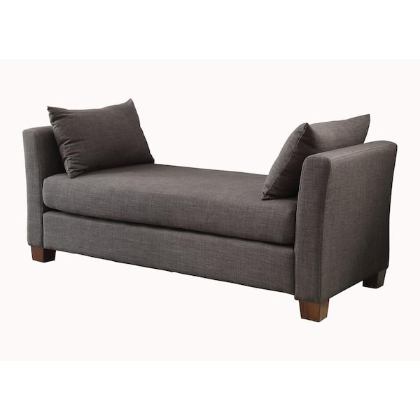 Enok Dark Gray Transitional Style Bench