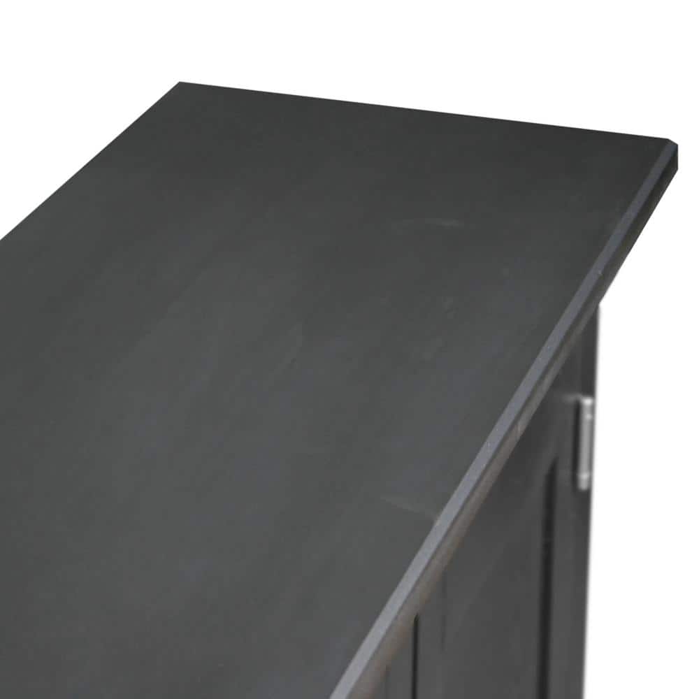 Mission Country 30" Black Freestanding Adjustable Shelf Cabinet