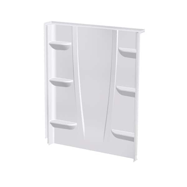 Aquatic A2 8 in. x 60 in. x 74 in. 1-piece Direct-to-Stud Shower Wall Panel in White
