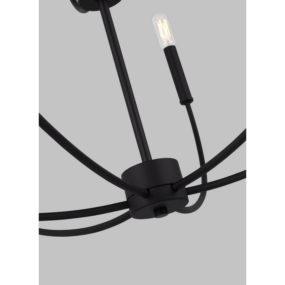 Midnight Black 9-Light Candle Chandelier