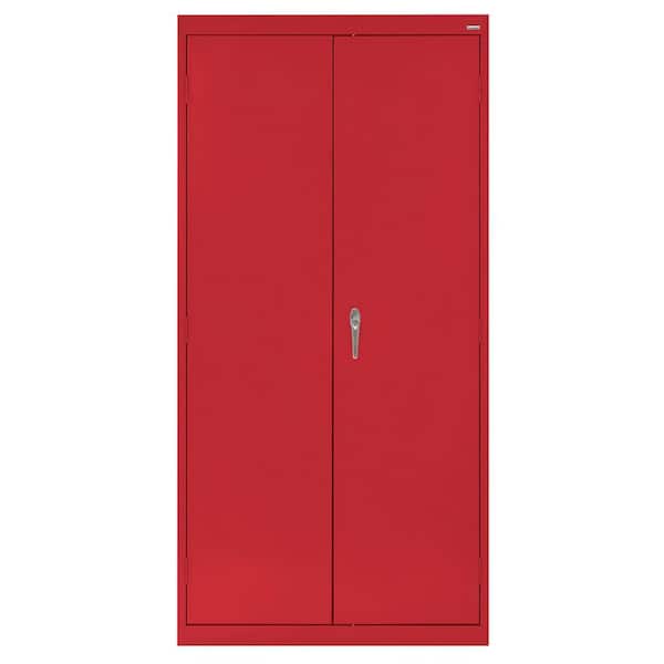Classic Series Steel Freestanding Garage Cabinet in Red (36 in. W x 72 in. H x 18 in. D)