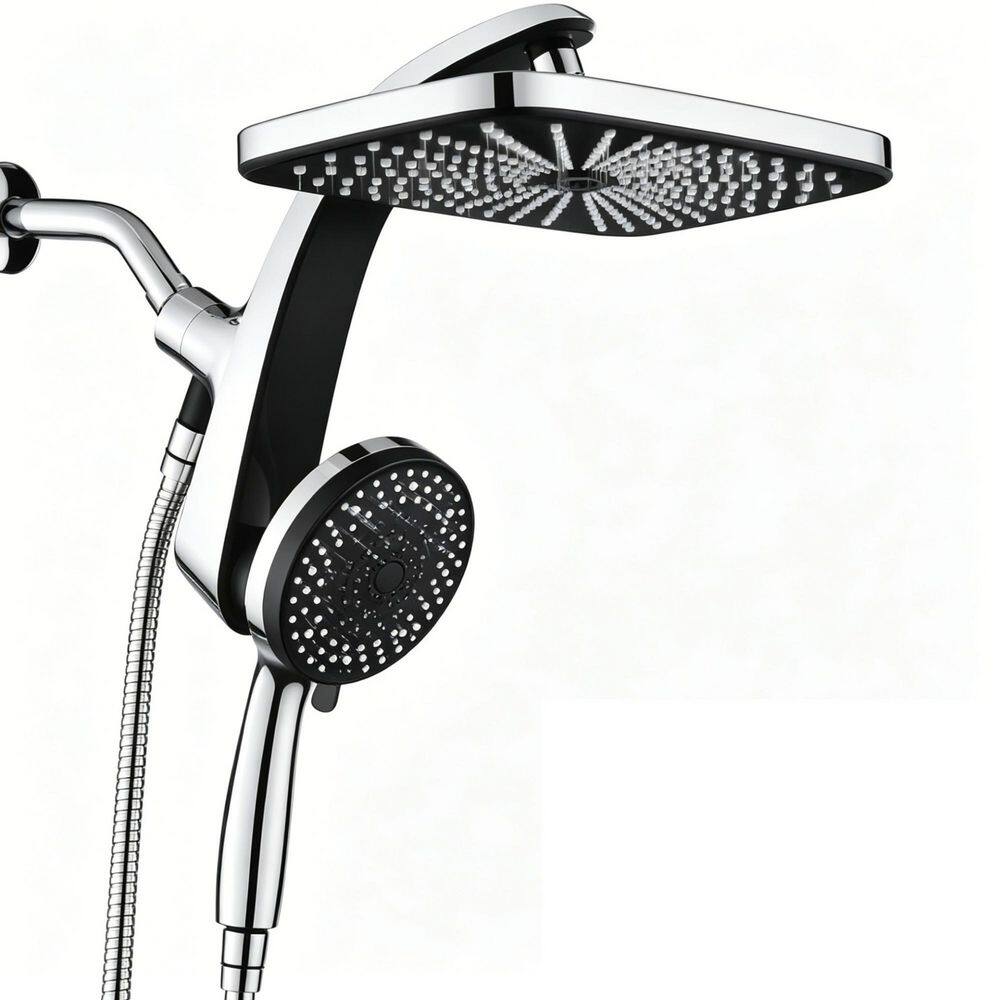 1.8GPM Shower Head with Spray Combo, 12 in. Rainfall Head, 9-Spray Magnetic Docking Power Jets Showerhead, Chrome price history on PriceWatchPro