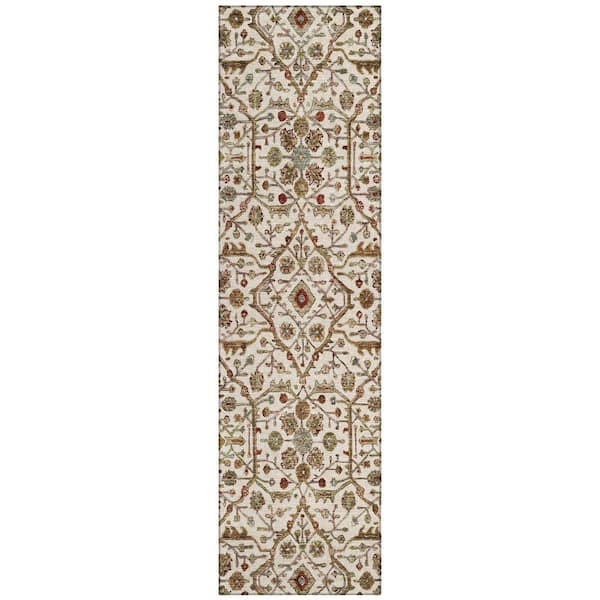 Chantille Machine Washable Indoor/Outdoor Abstract ACN1130 Ivory 2 ft. 3 in. x 7 ft. 6 in. Area Rug