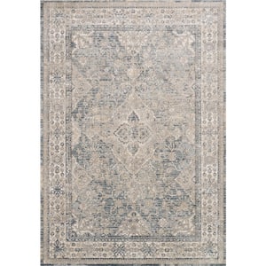 Teagan Sky/Natural 2 ft. 8 in. x 7 ft. 6 in. Traditional Runner Rug