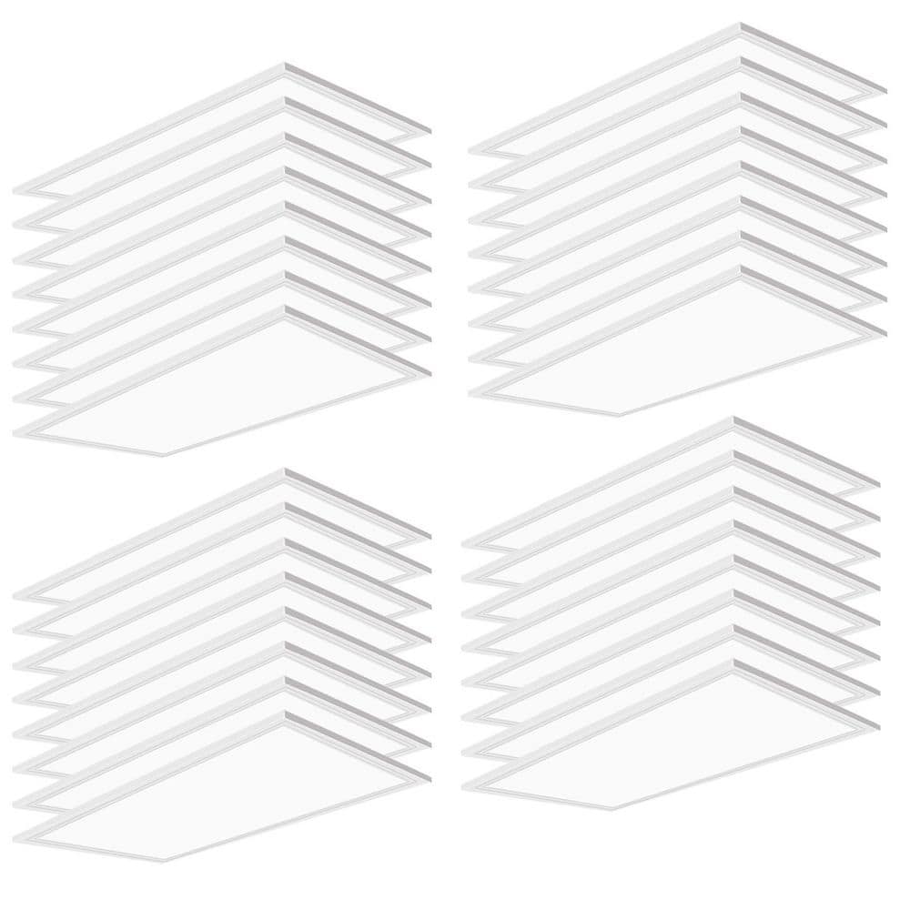 2 ft. x 4 ft. 7800-Lumens Integrated LED Panel Light,5000K Daylight,0-10V Dimmable 2x4 led drop ceiling light (32-Pack) price history on PriceWatchPro