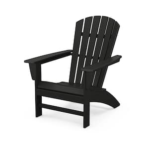 Grant Park Traditional Curveback Black Plastic Outdoor Patio Adirondack Chair (Set of 1)