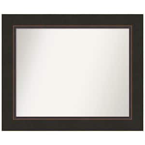 Milano Bronze 34.5 in. W x 28.5 in. H Non-Beveled Wood Bathroom Wall Mirror in Bronze, Brown