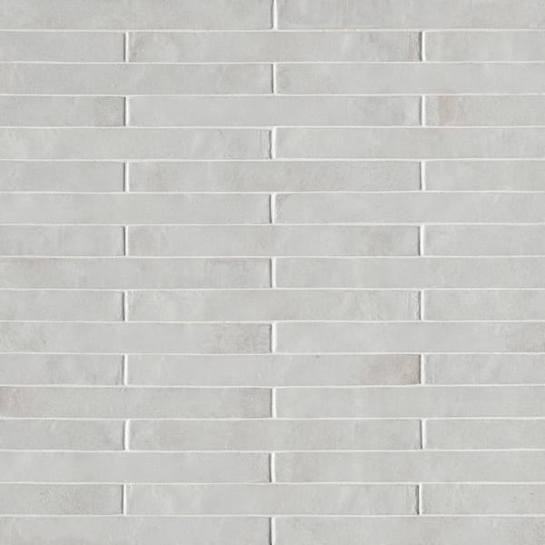 MSI Take Home Tile Sample - Maestro White Brick 2 in. x 9 in. Glossy Porcelain Floor and Wall Tile