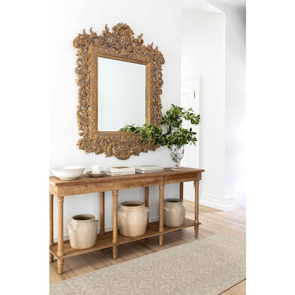 Nabela Noor Home Aram Oatmeal Traditional 2 ft. x 7 ft. Machine Woven Area Rug