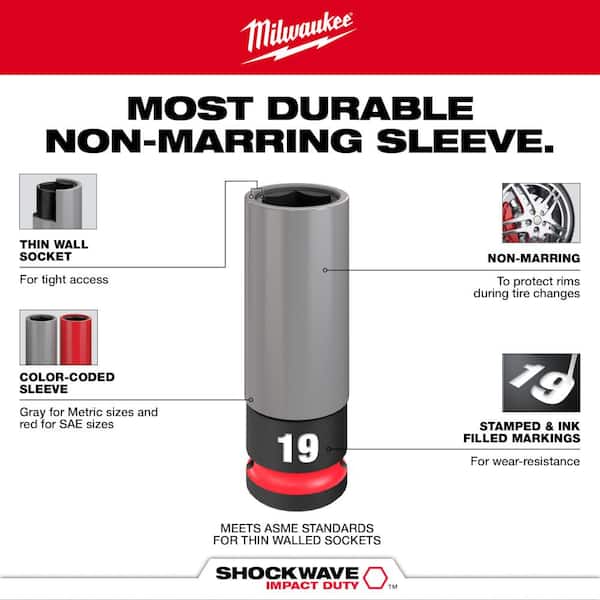 Milwaukee SHOCKWAVE 1/2 in. Drive 23 mm. Lug Nut Impact Socket (1 