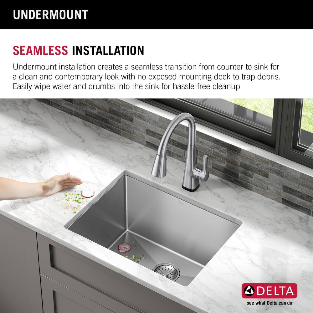 24-inch Stainless Steel Undermount Single Bowl Utility Sink
