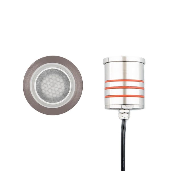 WAC LANDSCAPE Low Voltage 155 Lumen Bronze Stainless Steel Hardwired Integrated LED Weather Resistant in Ground Well Light 2700K