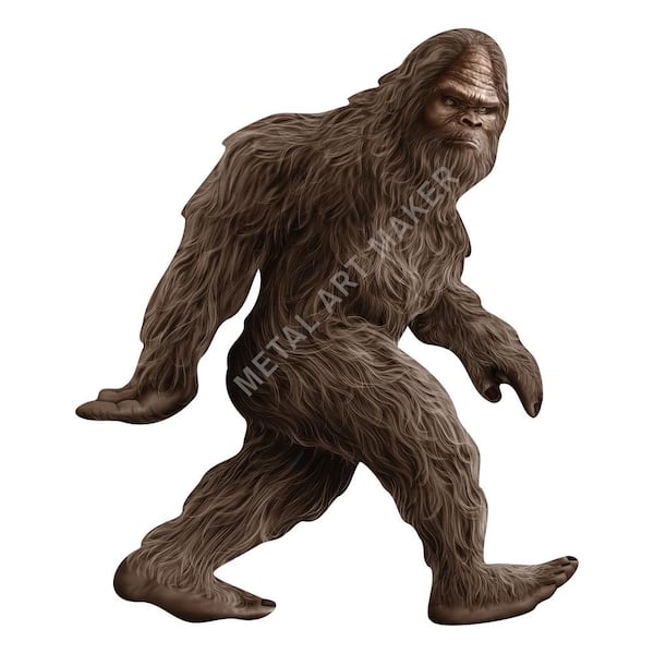 NORTHERN EMPIRE LLC 12 in. Sasquatch Realistic Steel Wall Art