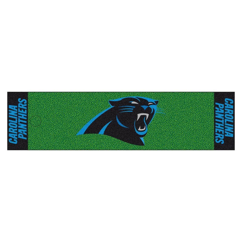 NFL Carolina Panthers 1 ft. 6 in. x 6 ft. Indoor 1-Hole Golf Practice Putti