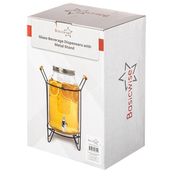 Drink Dispensers For Parties 1 Gallon, Bevarage Dispenser With Stand