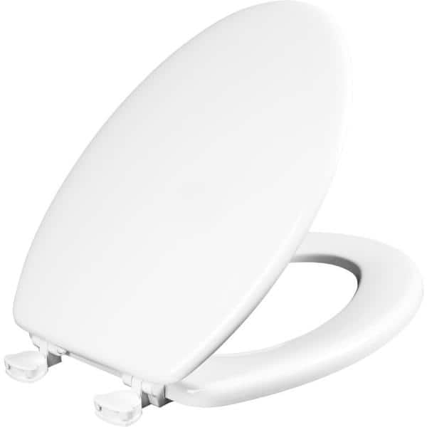 Glacier Bay Lift-Off Elongated Closed Front Toilet Seat in White