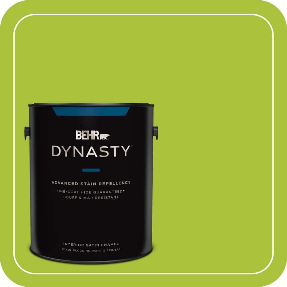 1 gal. #S-G-410 Green Crush Satin Enamel Interior Stain-Blocking Paint and Primer price history on PriceWatchPro