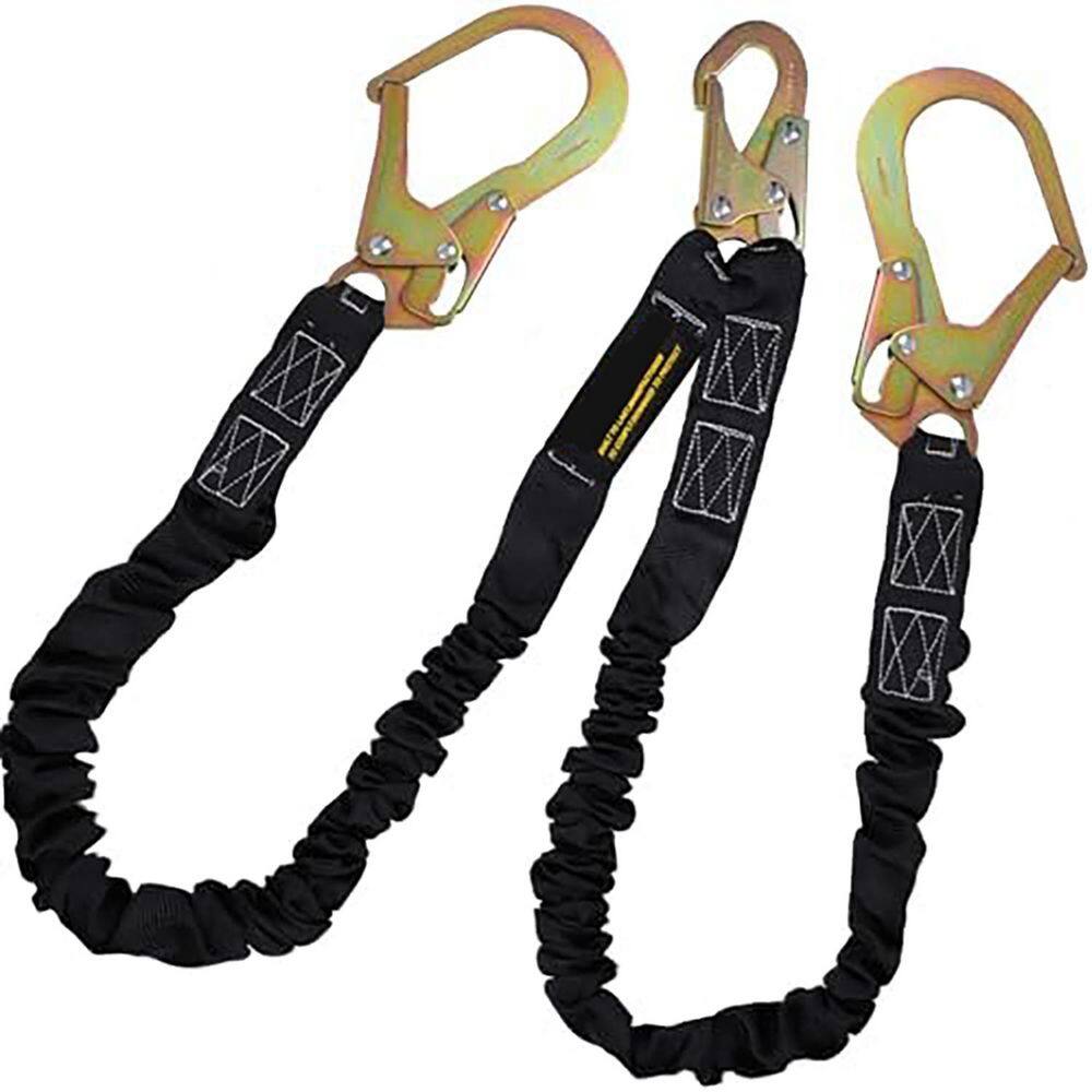 Safety Tether Kong Safety Harness Lifeline With 2 Carabiners & Snap Shackle  - ISAF Approved Elastic Tether For Sailing Kong Harness