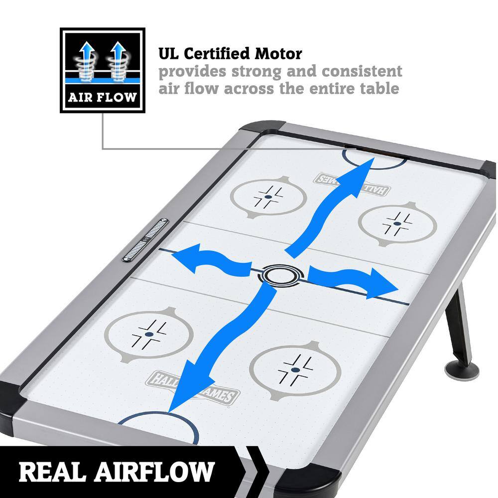 Arctic Rush 7' White and Black Air Hockey Table
