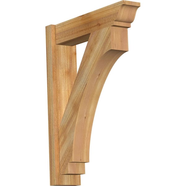 Ekena Millwork 6 in. x 32 in. x 24 in. Western Red Cedar Imperial Traditional Rough Sawn Outlooker