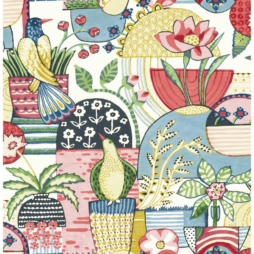 Multi Avriel Vinyl Peel and Stick Removable Wallpaper