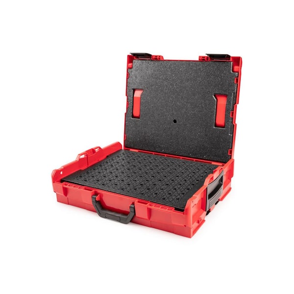 Shallow Stacking Tool Box (L-BOXX 1) with Customizable Foam (4 Sheets) and Lid Insert
