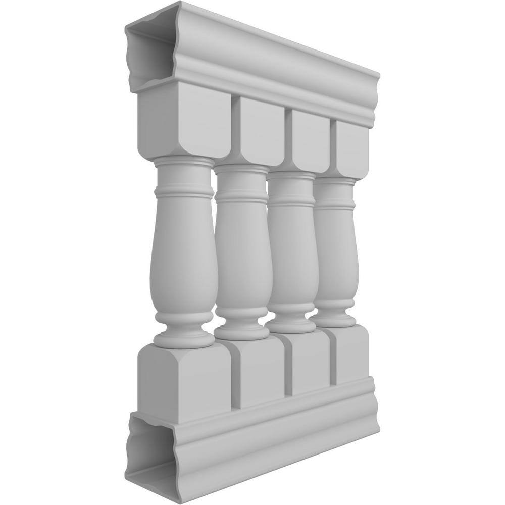 Oxford White Fiberglass and Polyurethane Deck Railing Kit, 24 in x 38 in