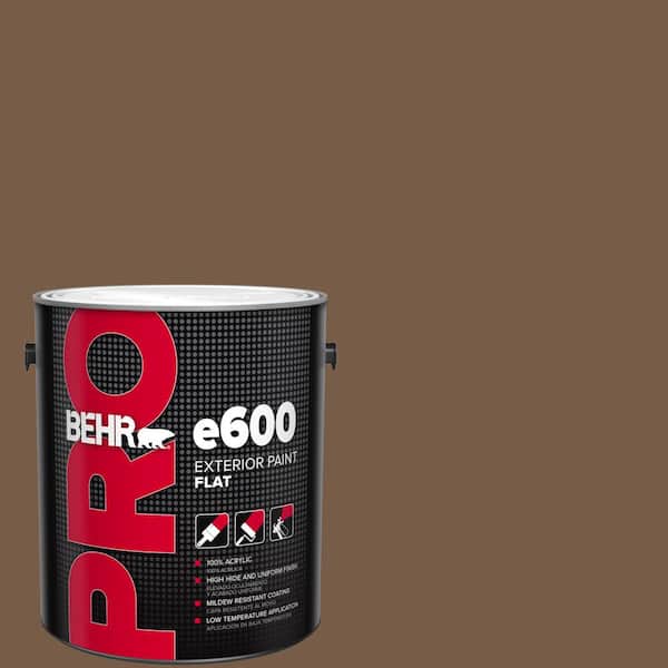 BEHR PRO 1 gal. N2507 Mission Brown Flat Exterior Paint PR61301 The