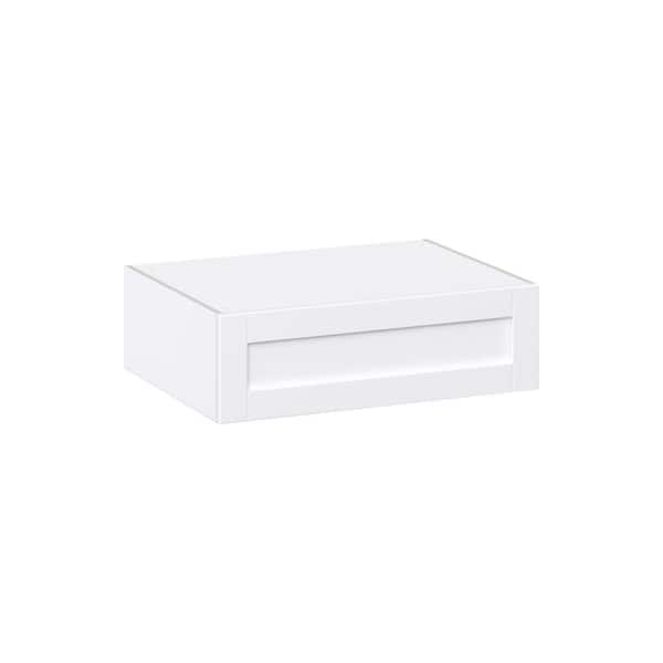 J COLLECTION Milton 33 in. W x 24 in. D x 10 in. H Assembled Shaker Wall Bridge Kitchen Cabinet in Bright White with Lift Up Door
