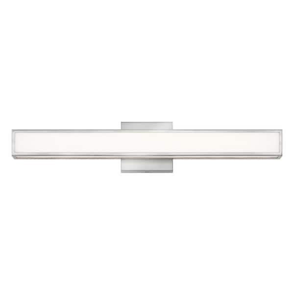 HINKLEY Hinkley Alto 24 in. 4-Light in Brushed Nickel Integrated LED Vanity Light with Invisimount 29-Watt Bath